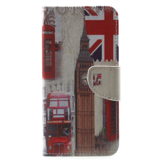 Pattern Printing Leather Stand Case with Card Slots for Huawei Mate 10 Lite / nova 2i / Maimang 6 / Honor 9i (India) - London Element