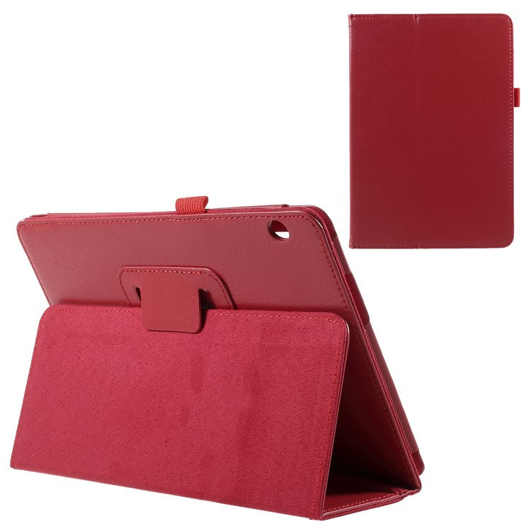 Foldable Stand PU Leather Card Slot Protective Case for Huawei MediaPad T3 10 inch - Red
