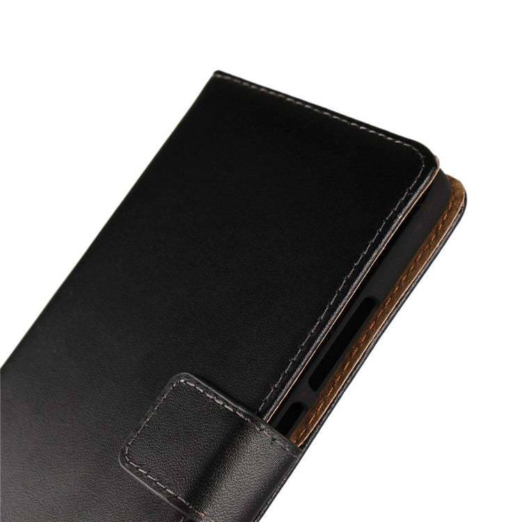 Crazy Horse Genuine Leather Magnetic Wallet Case for Huawei Mate 10 Pro - Black