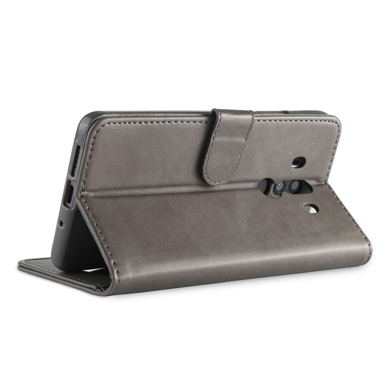 LC.IMEEKE Leather Wallet Shell with Stand for Huawei Mate 10 Pro - Grey