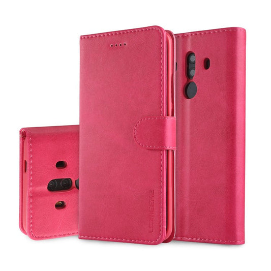 LC.IMEEKE Wallet Leather Stand Phone Cover for Huawei Mate 10 Pro - Rose