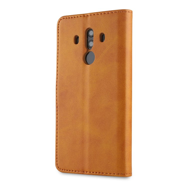 LC.IMEEKE PU Leather Protection Cell Phone Case with Card Slots for Huawei Mate 10 Pro - Brown