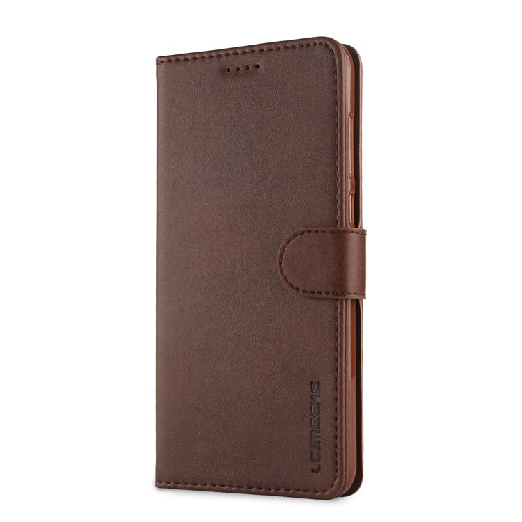 LC.IMEEKE Card Slots Leather Flip Stand Mobile Case Accessory for Huawei Mate 10 Pro - Coffee