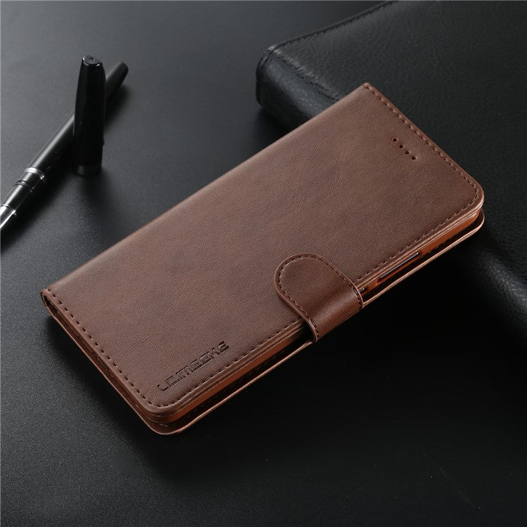LC.IMEEKE Card Slots Leather Flip Stand Mobile Case Accessory for Huawei Mate 10 Pro - Coffee