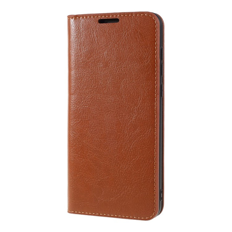 For Huawei Mate 10 Lite/nova 2i/Maimang 6 Crazy Horse Genuine Leather Wallet Casing with Stand - Brown