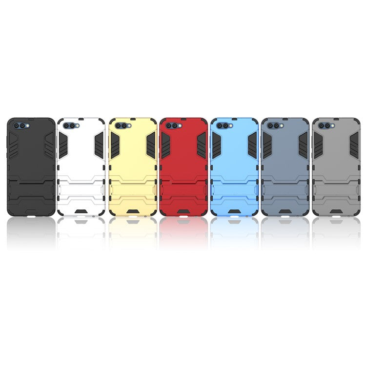 For Huawei Honor V10 / View 10 Cool PC+TPU Hybrid Protection Case Accessory with Kickstand - Dark Blue