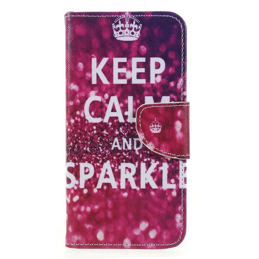 Pattern Printing Cross Texture Stand Wallet Leather Flip Case for Huawei P Smart / Enjoy 7S - Keep Calm