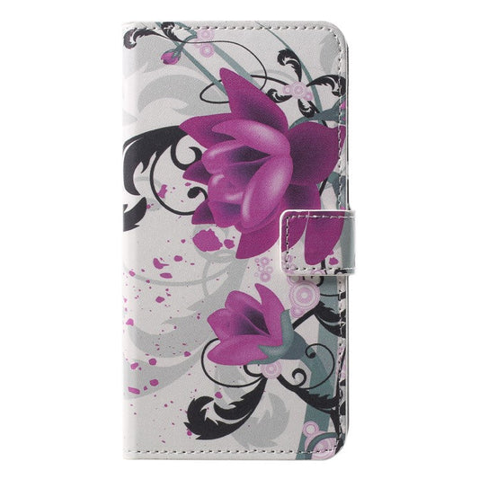 Pattern Printing Wallet Stand Leather Mobile Cover for Huawei P20 Pro - Kapok Flower