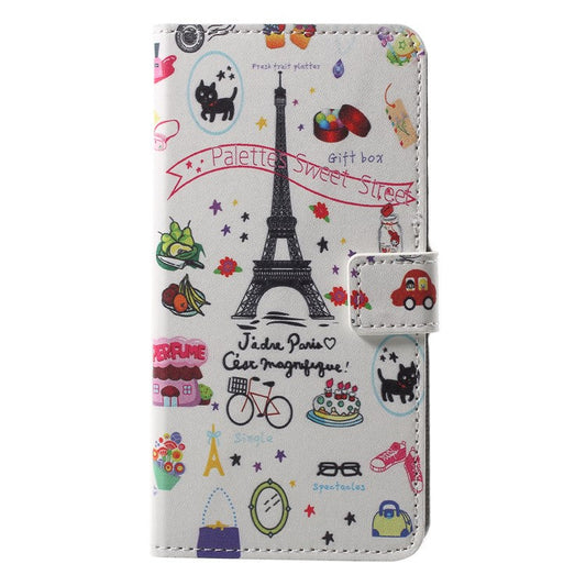 Pattern Printing Wallet Stand PU Leather Case Accessory for Huawei P20 Pro - Palettes Sweet Street