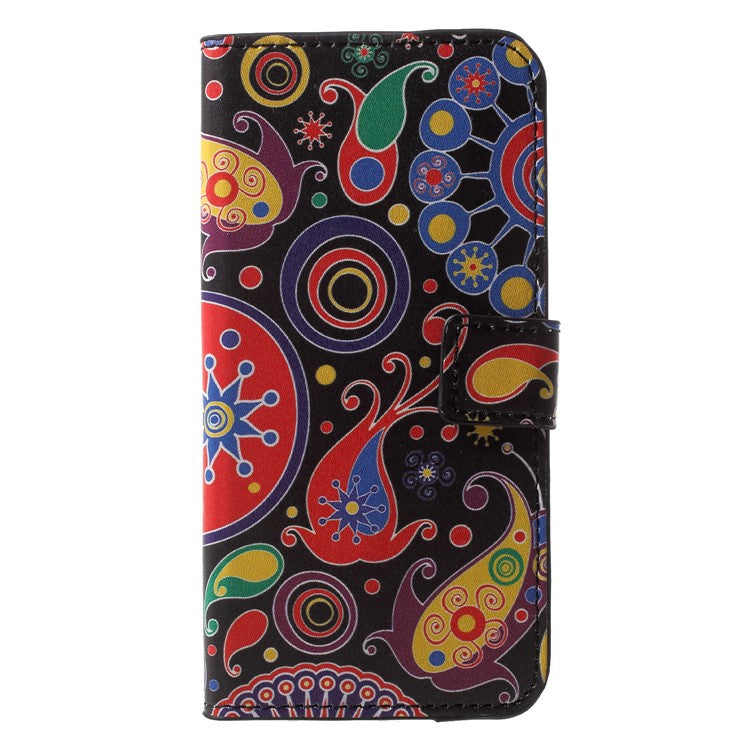 Pattern Printing Wallet Stand Leather Case for Huawei P20 Lite / Nova 3e - Paisley Flower