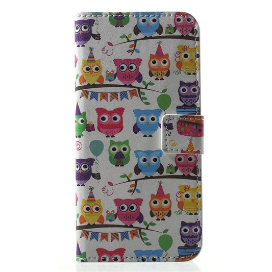 Pattern Printing Wallet Stand Leather Protector Case for Huawei P20 Lite / Nova 3e - Multiple Cute Owls