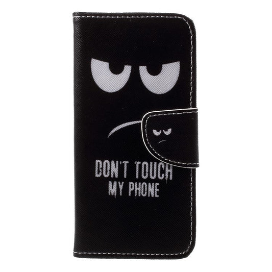 For Huawei P20 Lite / Nova 3e Pattern Printing Leather Wallet Casing - Do not Touch My Phone