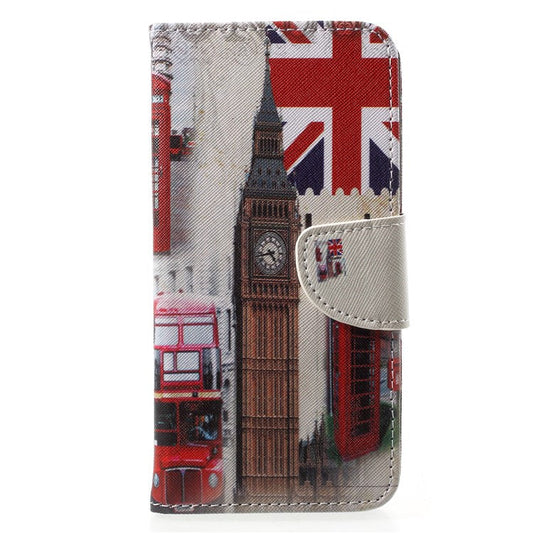 Pattern Printing Leather Wallet Case with Stand for Huawei P20 Pro - Big Ben and UK Flag
