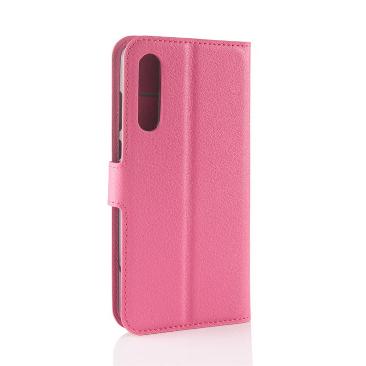Litchi Texture Stand Wallet Stand Phone Leather Case for Huawei P20 Pro Mobile Phone Accessory - Rose