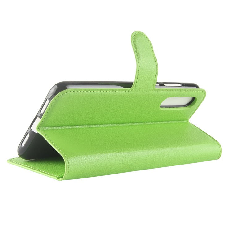 Litchi Texture Stand Wallet Stand Phone Leather Case for Huawei P20 Pro Mobile Phone Accessory - Green