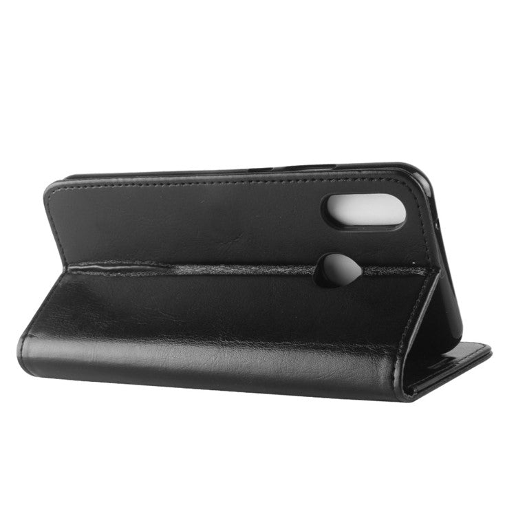 Crazy Horse Wallet Leather Stand Case for Huawei P20 Lite / Nova 3e - Black