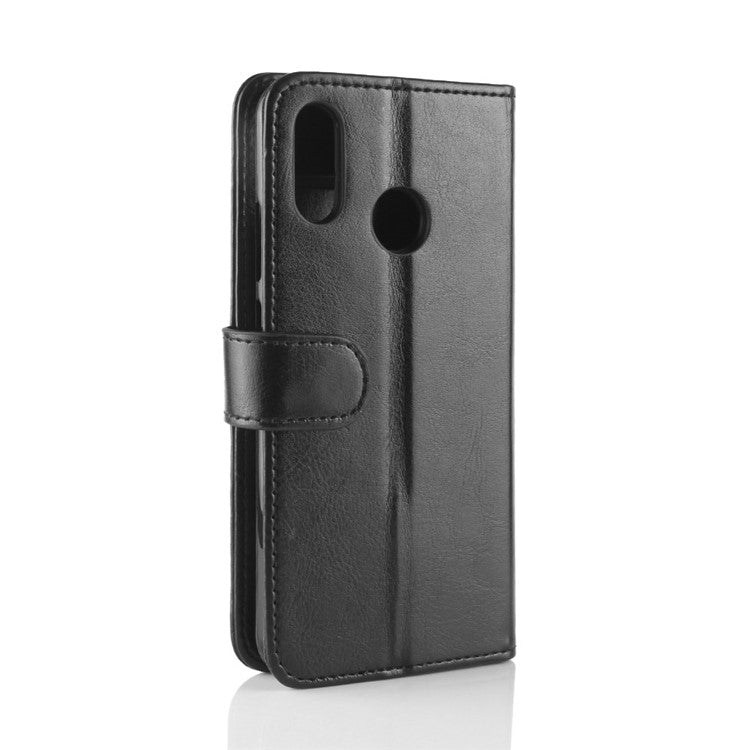 Crazy Horse Wallet Leather Stand Case for Huawei P20 Lite / Nova 3e - Black