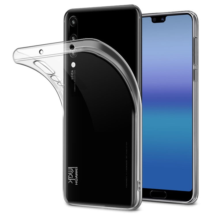 IMAK Stealth Case Clear 0.7mm TPU Back Case + Screen Protector for Huawei P20 Pro