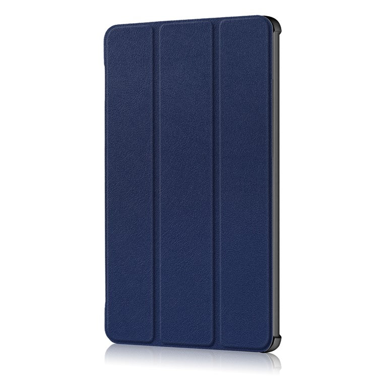 Tri-fold Stand PU Leather Protector Shell for Huawei MediaPad M5 10 / M5 10 (Pro) - Dark Blue
