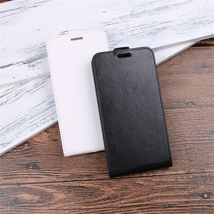 Crazy Horse Texture Vertical Flip Leather Magnetic Case for Huawei P20 Pro - Black