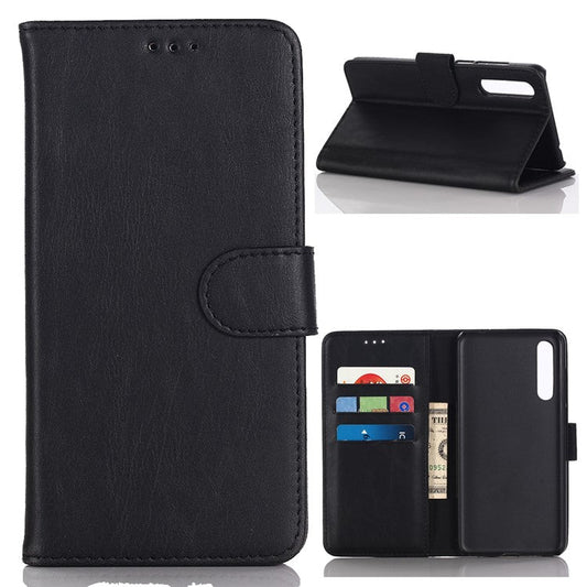 Crazy Horse Texture Retro Style Leather Wallet Stand Case for Huawei P20 Pro - Black