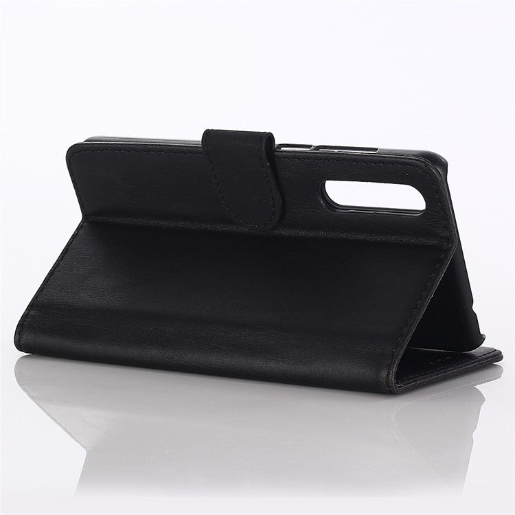 Crazy Horse Texture Retro Style Leather Wallet Stand Case for Huawei P20 Pro - Black