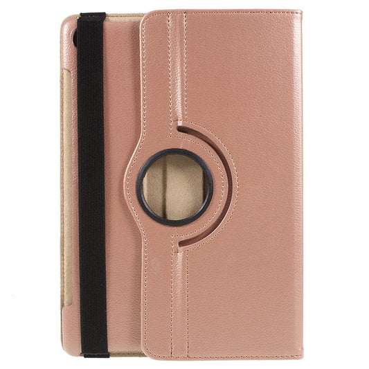 Litchi Skin Leather Protective Case with Rotating Stand for Huawei MediaPad M5 10 / M5 10 (Pro) - Rose Gold