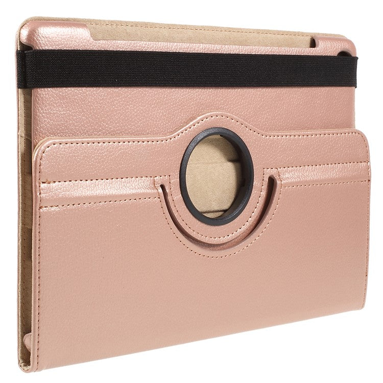 Litchi Skin Leather Protective Case with Rotating Stand for Huawei MediaPad M5 10 / M5 10 (Pro) - Rose Gold