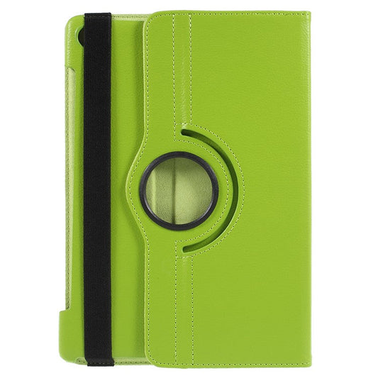Litchi Skin 360-Degree Rotating Stand PU Leather Case for Huawei MediaPad M5 10 / M5 10 (Pro) - Green