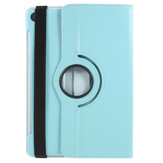Litchi Skin 360-Degree Rotating Stand Leather Cover Case for Huawei MediaPad M5 10 / M5 10 (Pro) - Baby Blue