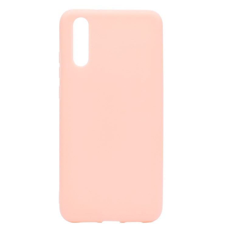 For Huawei P20 Solid Color Frosted Soft TPU Phone Case Shell - Pink