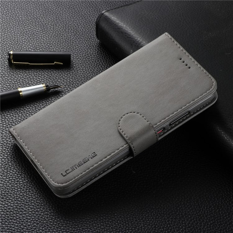 LC.IMEEKE Wallet Stand Leather Protective Flip Protective Case for Huawei P20 - Grey