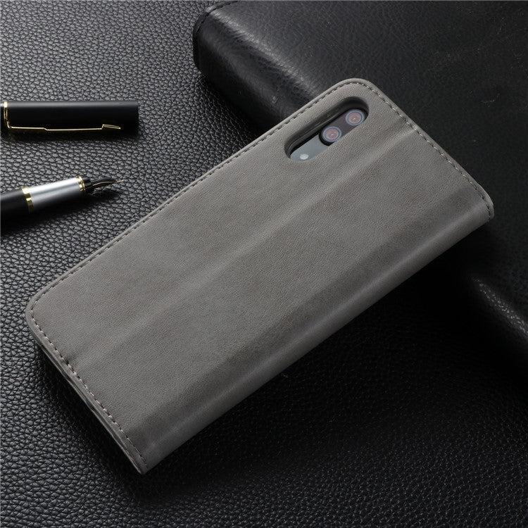 LC.IMEEKE Wallet Stand Leather Protective Flip Protective Case for Huawei P20 - Grey