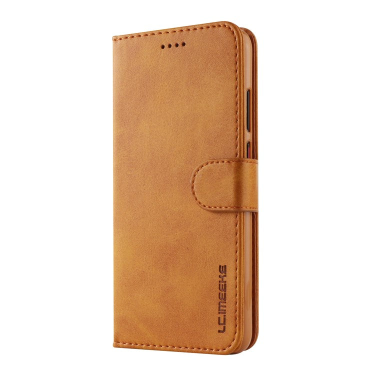 LC.IMEEKE Wallet Stand Leather Flip Case with Card Slots for Huawei P20 - Brown