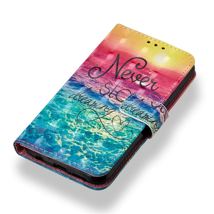 For Huawei P20 Lite / Nova 3e (China) Pattern Printing Leather Stand Magnetic Cellphone Case - Never Stop Learning