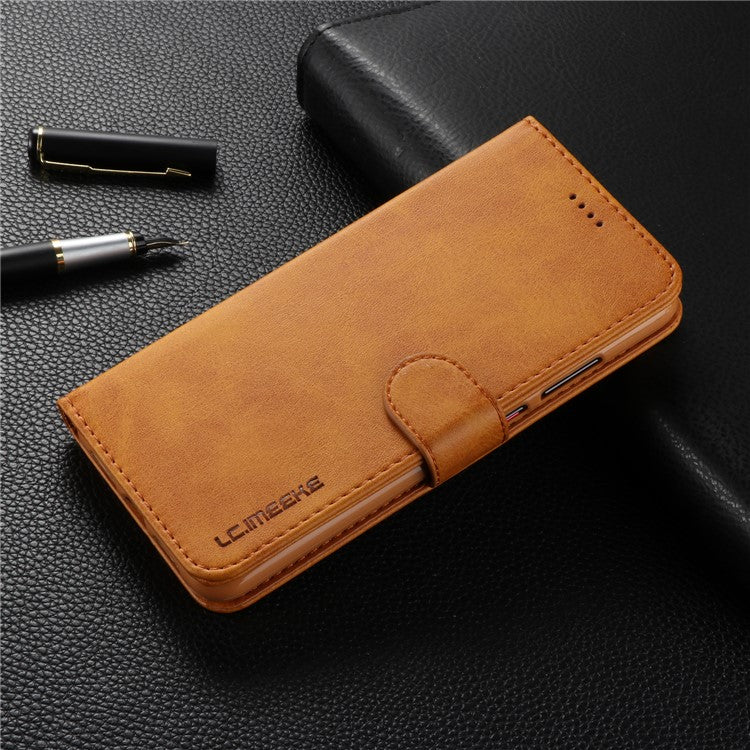 LC.IMEEKE Wallet Leather Cover with Stand for Huawei P20 Pro Dual Sided Magnetic Clasp Cover Case - Brown