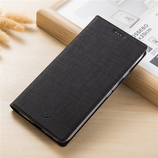 VILI DMX Auto-absorbed Card Holder Leather Case for Huawei P20 Lite / Nova 3e - Black
