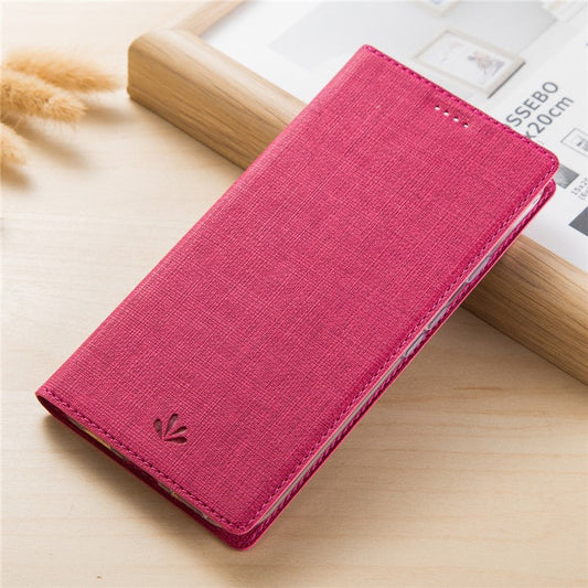 VILI DMX Auto-absorbed Card Holder Leather Stand Shell for Huawei P20 Lite / Nova 3e - Rose