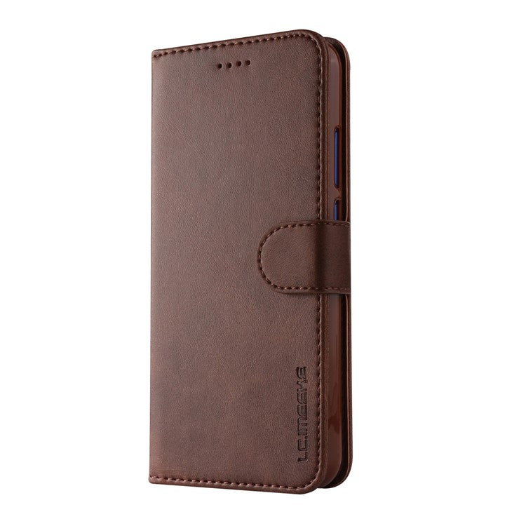 LC.IMEEKE Leather Mobile Phone Case for Huawei P20 Lite/Nova 3e with Reversible Magnetic Clasp Wallet Stand Functions  - Coffee