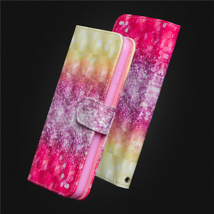 Pattern Printing Wallet Stand Leather Flip Case Accessory for Huawei P20 Pro - Glittery Element