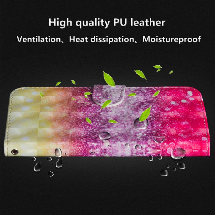 Pattern Printing Wallet Stand Leather Flip Case Accessory for Huawei P20 Pro - Glittery Element