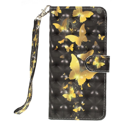 Pattern Printing Leather Wallet Case for Huawei Y6 (2018)/Honor 7A (without Fingerprint Sensor) - Butterfly Pattern