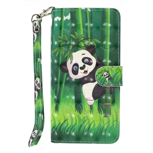 Pattern Printing Leather Wallet Shell Case for Huawei Y6 (2018)/Honor 7A (without Fingerprint Sensor) - Panda Pattern