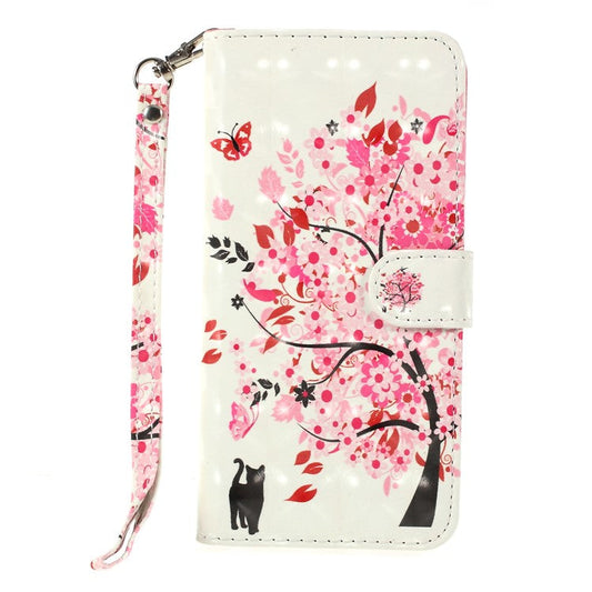 Pattern Printing Wallet Leather Stand Case for Huawei Y6 (2018)/Honor 7A (without Fingerprint Sensor) - Flowered Tree