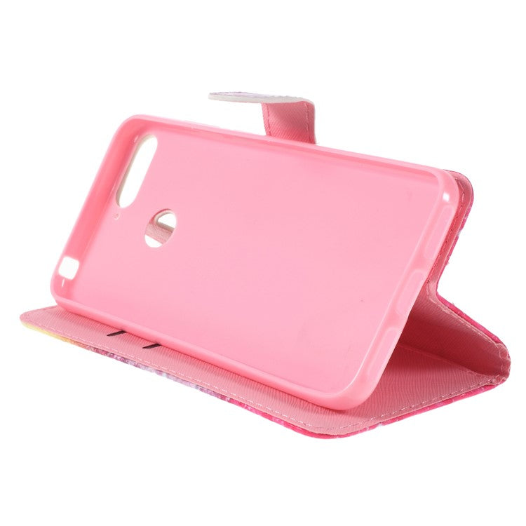 Pattern Printing Wallet Leather Stand Cover for Huawei Y6 (2018)/Honor 7A (without Fingerprint Sensor) - Colorized Pattern