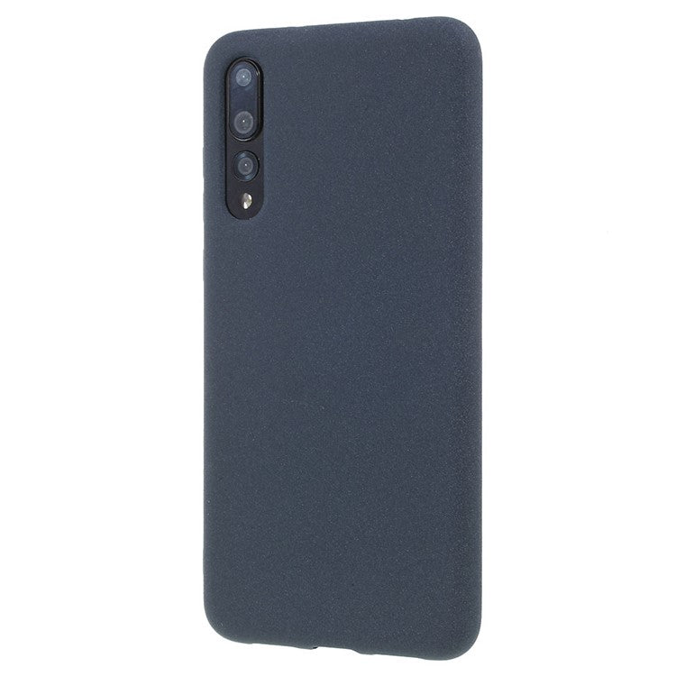 For Huawei P20 Pro Double-sided Matte Soft TPU Cell Phone Case Accessory - Dark Blue