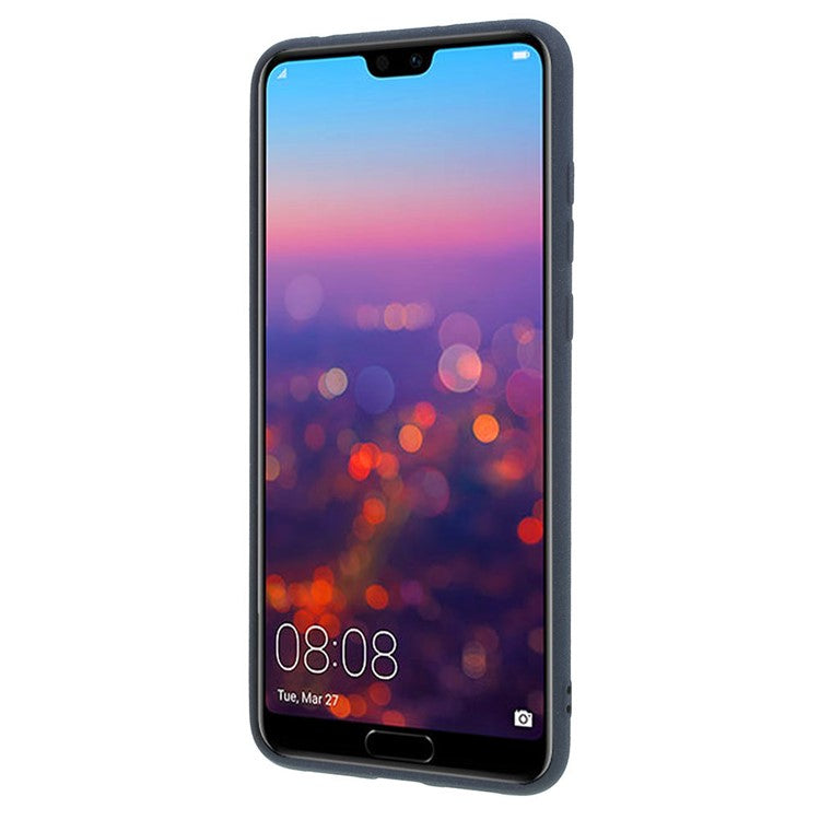 For Huawei P20 Pro Double-sided Matte Soft TPU Cell Phone Case Accessory - Dark Blue