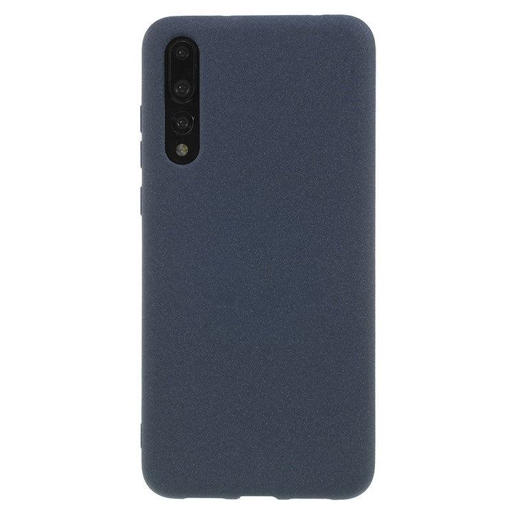 For Huawei P20 Pro Double-sided Matte Soft TPU Cell Phone Case Accessory - Dark Blue