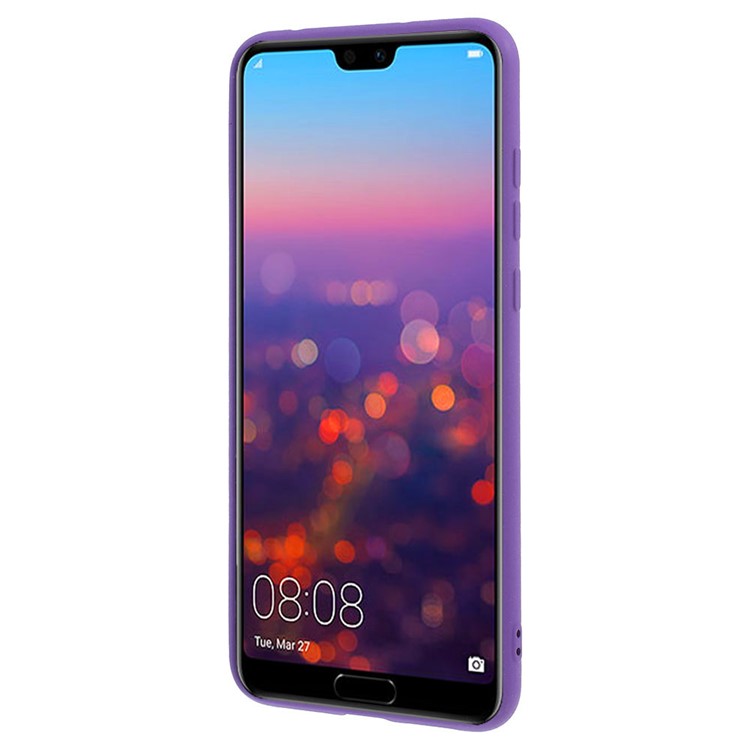 For Huawei P20 Pro Double-sided Matte TPU Protection Case Cover Shell - Purple
