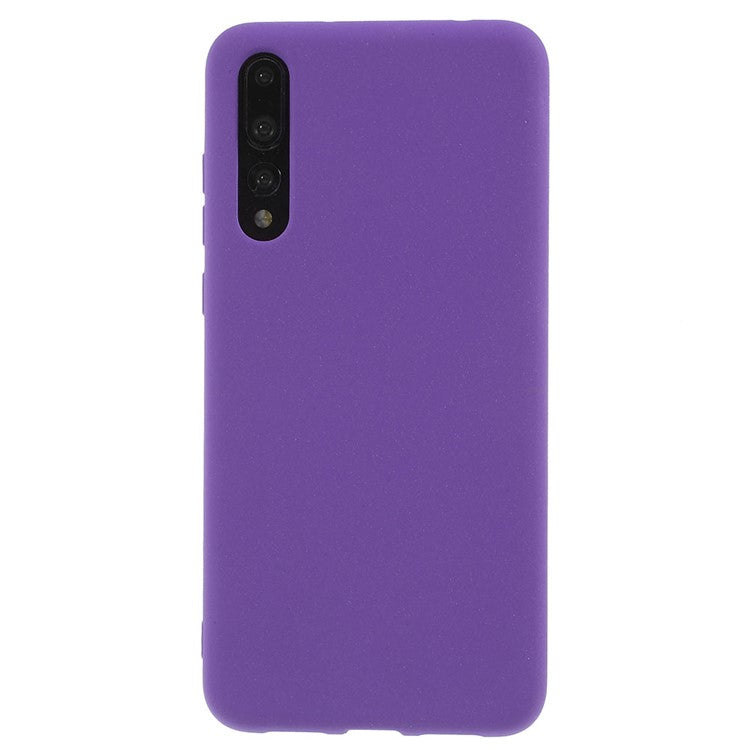 For Huawei P20 Pro Double-sided Matte TPU Protection Case Cover Shell - Purple